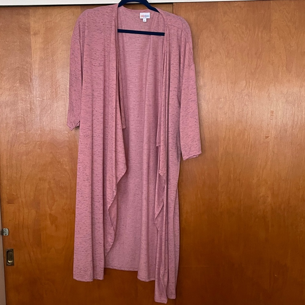 Lularoe Shirley in pink/gray heather sz L - Picture 1 of 4